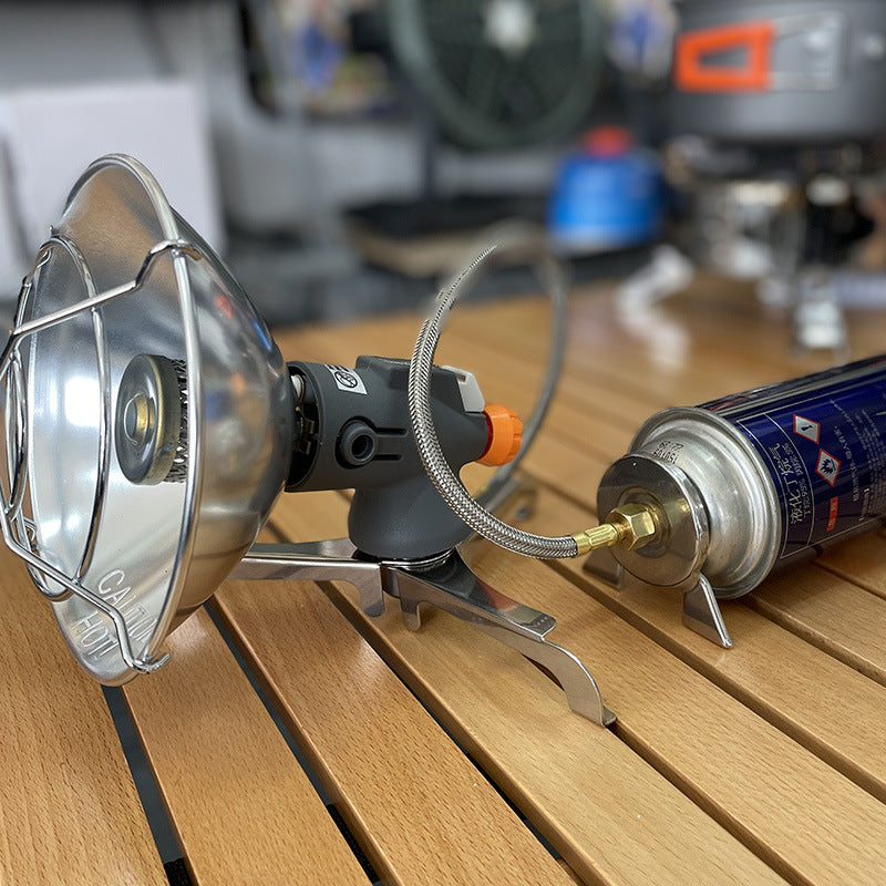 アウトドアキャンプ用ポータブルヒーター|電子着火式 小型ガスストーブ(収納ケース付き)