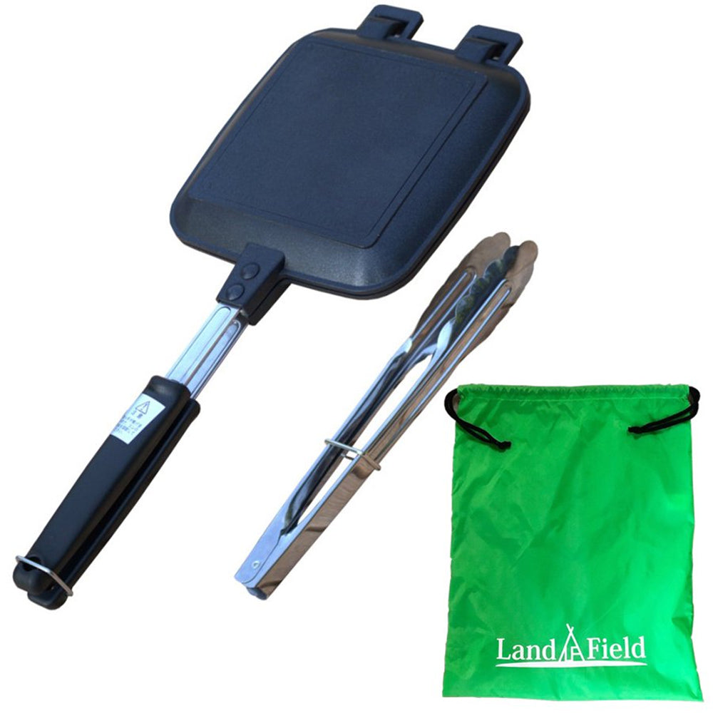LandField Hot Sandwich Maker, Multi-Purpose Tong Set, Direct Fire, IH Compatible, Sandwich Grill, Separate, LF-HOTSET010