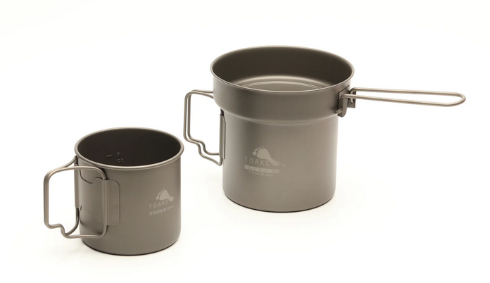 トークス チタン クッカーセット(フライパン・ポット・カップ/3点)CS-07 TOAKS Titanium Pan/Pot/Mug Combo Set (3 pcs)