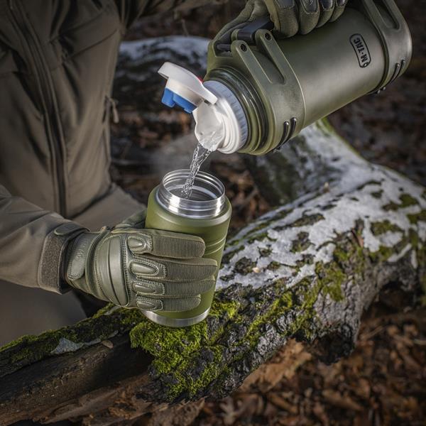 M-TAC(エムタック) Stainless 750 ml Thermos with Folding Spoon ステンレス サーモス 750ml フォールディングスプーン付き(60056001)