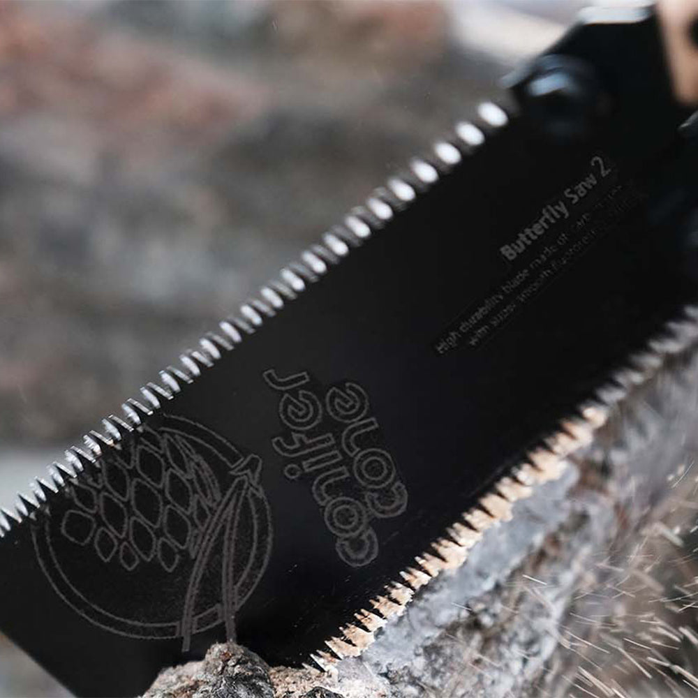 tab. コンパクトフォールディングソー バタフライソー2 折りたたみ本格両刃のこぎり