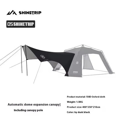 山趣（やましゅみ）／SHINE TRIP Outdoors（シャイン・トリップ アウトドアーズ）#05 オートドームキャノピー｜自動展開式キャノピーシェルター