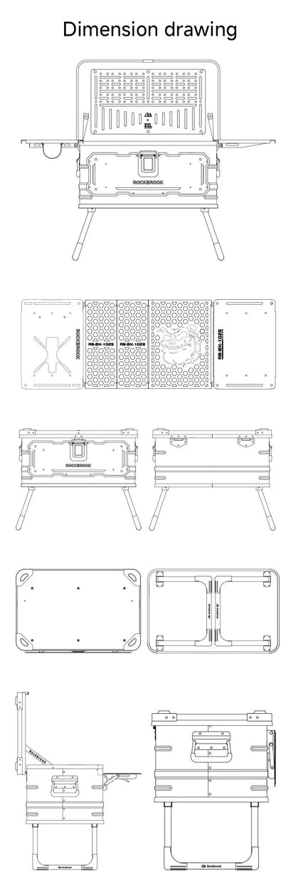Rockbrook 20th Anniversary Limited Edition 50L Aluminum Table Box Rockbrook 50L GREY/BLACK Aluminum Table Box KARGO ANNI2024 BX1025