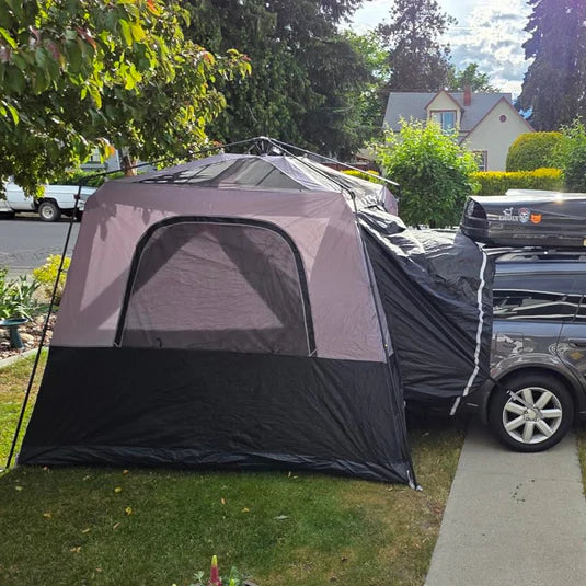 【KingCamp｜キングキャンプ】BOUNDLESS X3 SUVクイックカーテント｜ムービースクリーン付き 5人用 280×280×220cm（ブラック）