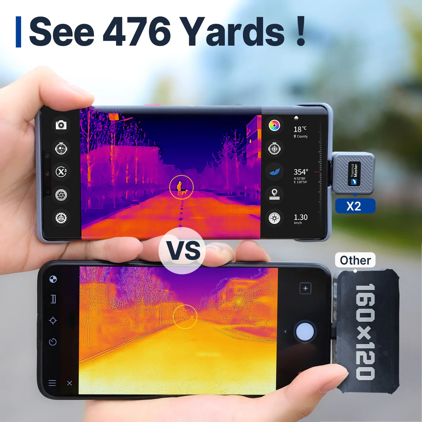 【超小型赤外線スコープ】Thermal Master X2｜iOS & Android対応｜15倍ズーム・高感度ナイトビジョン・50Hz表示・ハンティング/捜索向け高性能モデル