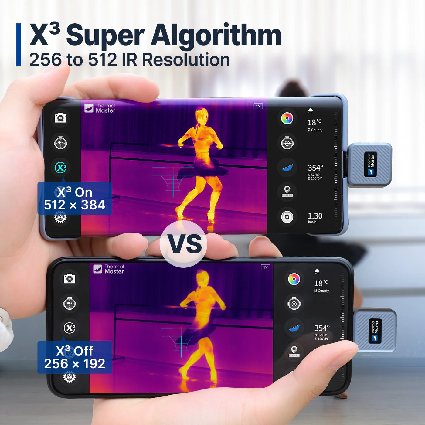 【超小型赤外線スコープ】Thermal Master X2｜iOS & Android対応｜15倍ズーム・高感度ナイトビジョン・50Hz表示・ハンティング/捜索向け高性能モデル