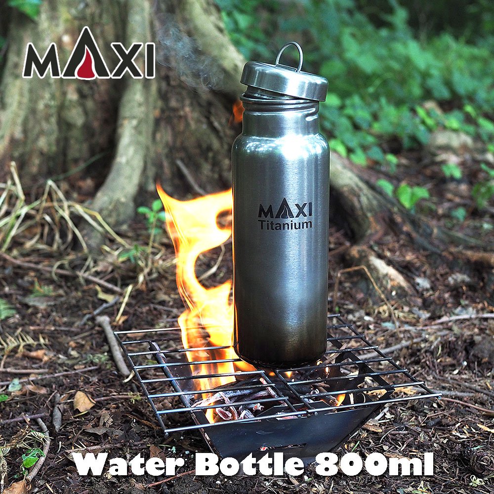 MAXI マキシ ウォーターボトル800ml チタン 水筒 ボトル クッカー アウトドア - おしゃれな洋服雑貨 おもしろ便利グッズ のお店 ディントコヨーテ 通販