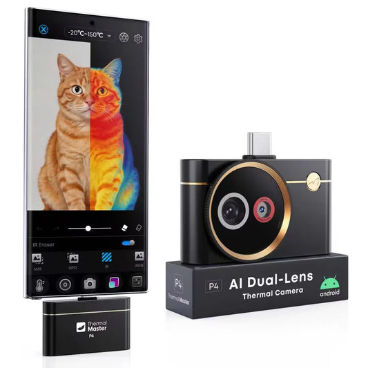 Thermal Master（サーマルマスター） P4 AI Dual-Lens Thermal Camera サーモグラフィーカメラ Android専用（P4）