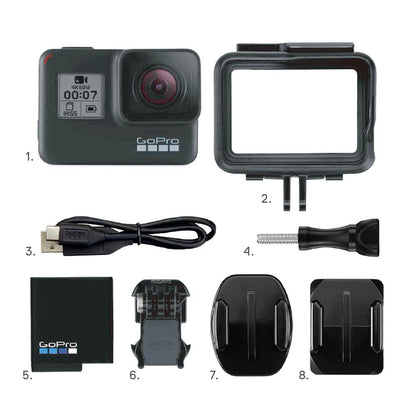 Gopro Hero 7 Black Action Camera Wearable Camera Video Gopro HERO7 Black Waterproof CHDHX-701-FW