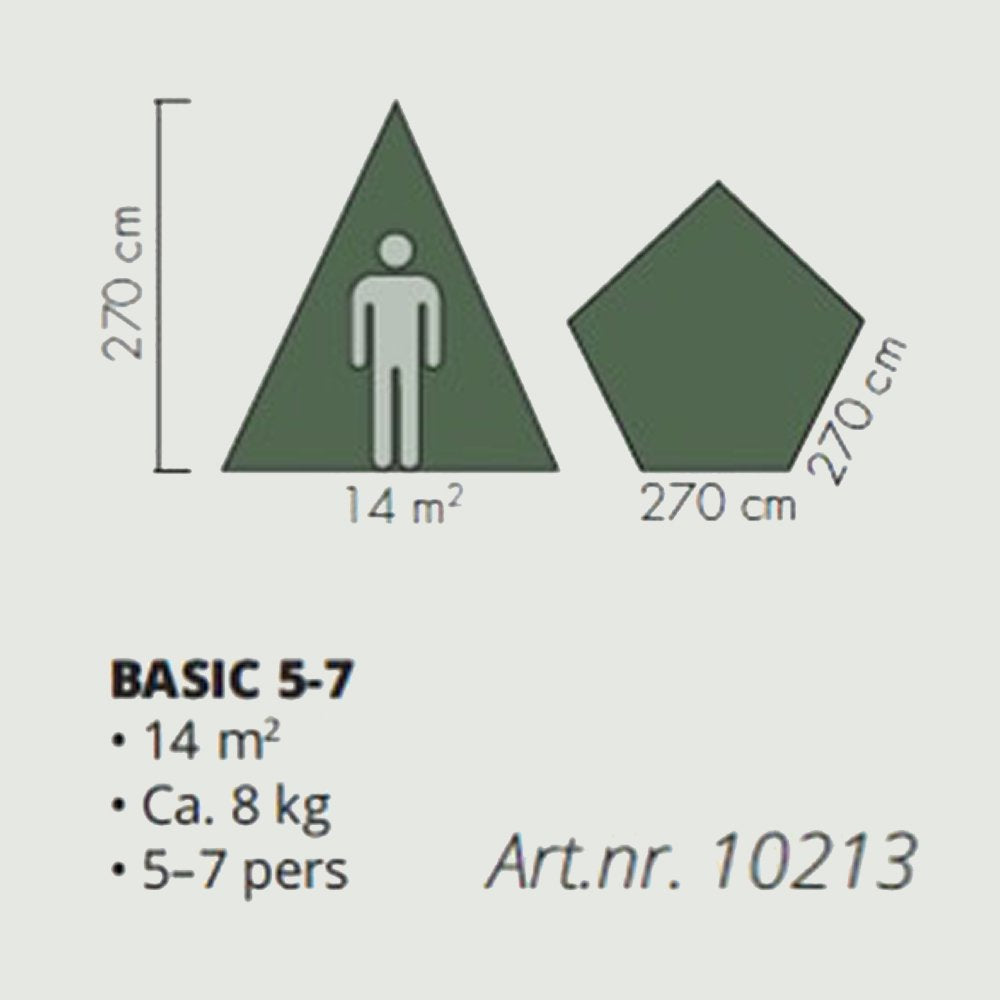 Frisport Basic 5 7 Tipi 帳篷，適合 5 至 7 人 Tipi 型 一桿帳篷 營火帳篷 戶外露營 Frisport Basic