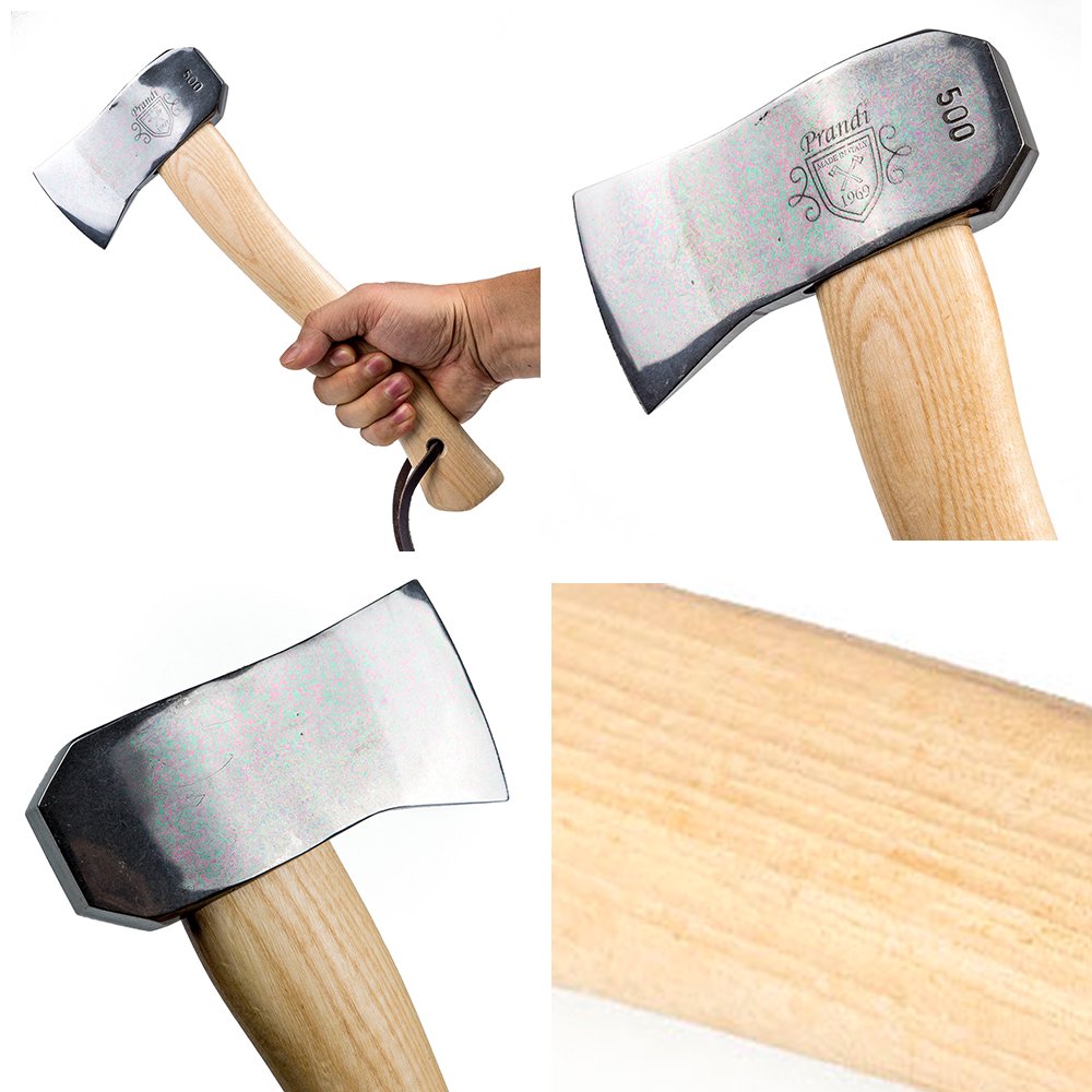 Camping Hatchet 500 經典白蠟木手柄 PRANDI Axe PRANDI 斧頭用於點燃創作、砍柴、露營、戶外