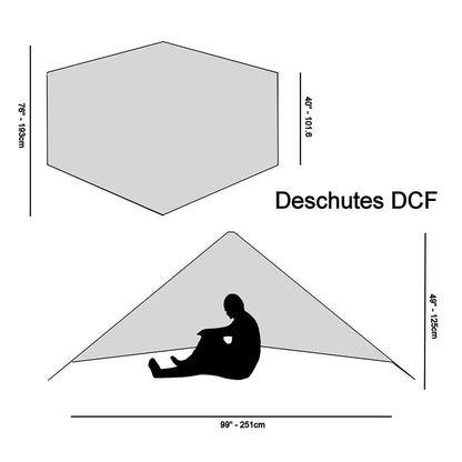 六個月亮設計 Deschutes Tarp 零重力 DCF 帳篷防水布庇護所 單人 1 人 六個月亮設計 Deschutes Tarp 零重力 DCF