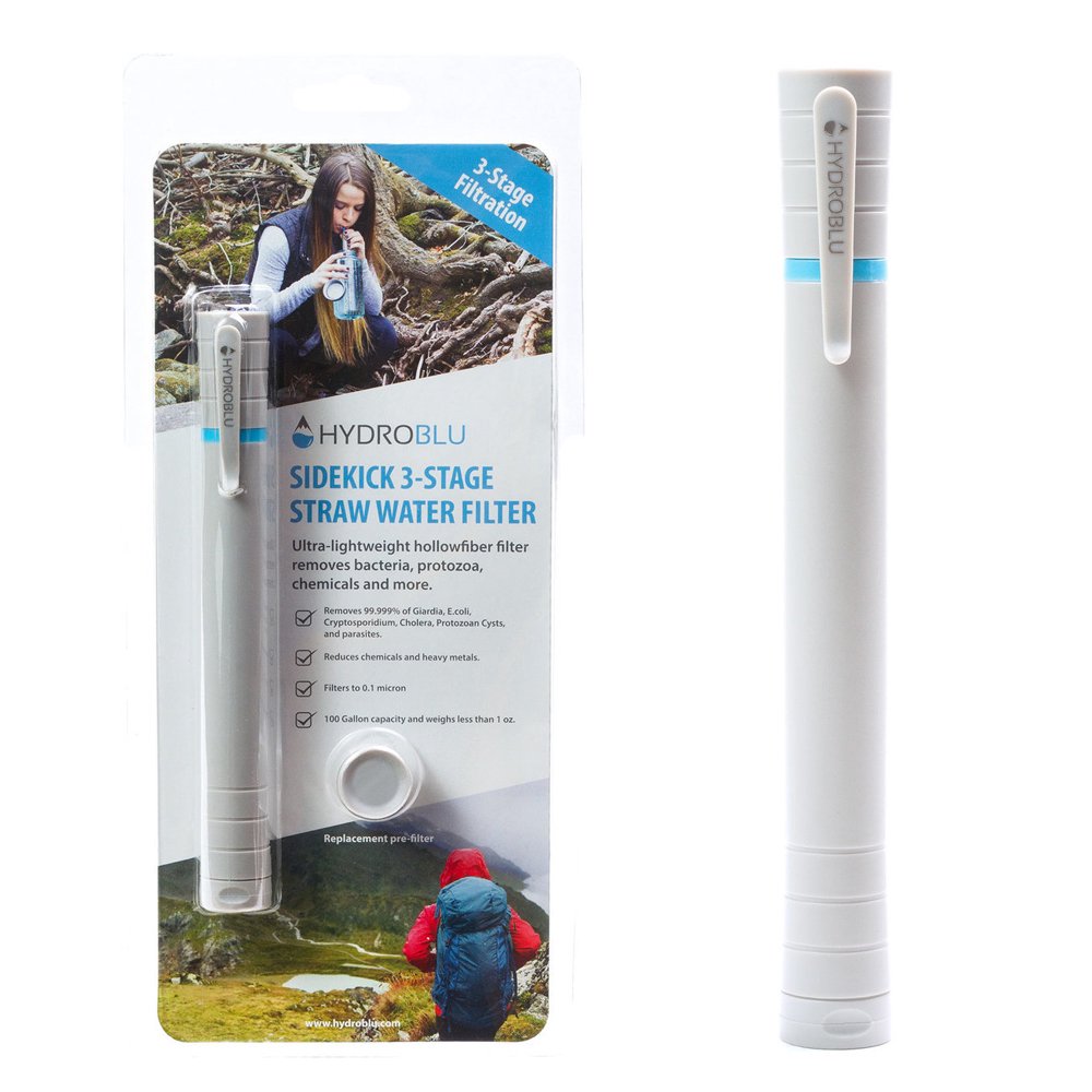 HydroBlue Sidekick Filter Straw Type 3-Layer Filtration Filter Water Filter HYDROBLU Sidekick Straw Water Filter HB-SK