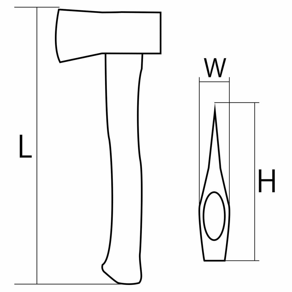 PRANDI German Type Hatchet 600 Traditional Ash Handle PRANDI Axe
