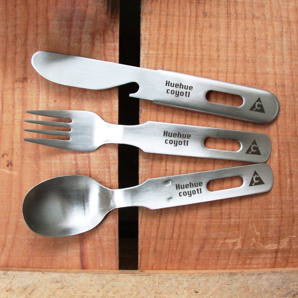 ウェウェコヨトル SFKセット ステンレス カトラリーセット 燕三条製 Huehuecoyotl Outdoor Works SKF SET Stainless Cutlery Set