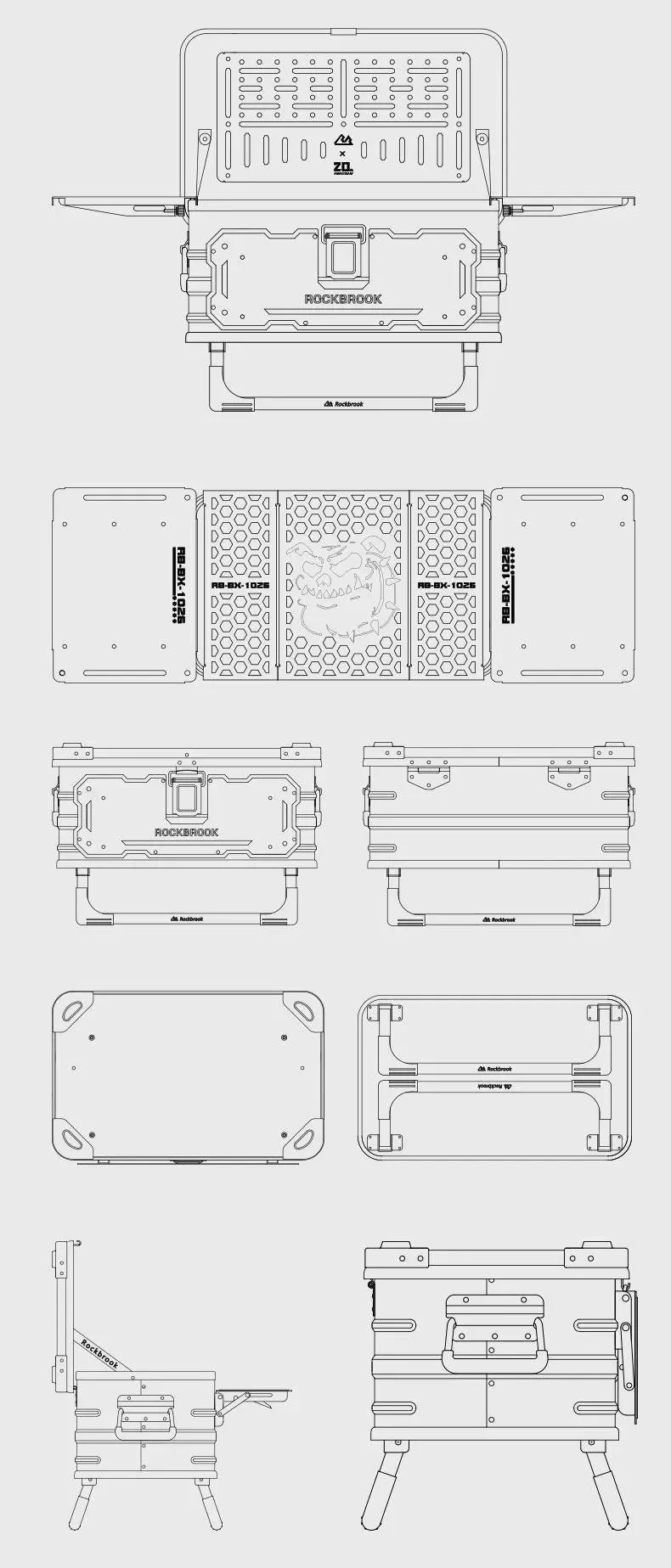 Rockbrook 20th Anniversary Limited Edition 50L Aluminum Table Box Rockbrook 50L GREY/BLACK Aluminum Table Box KARGO ANNI2024 BX1025