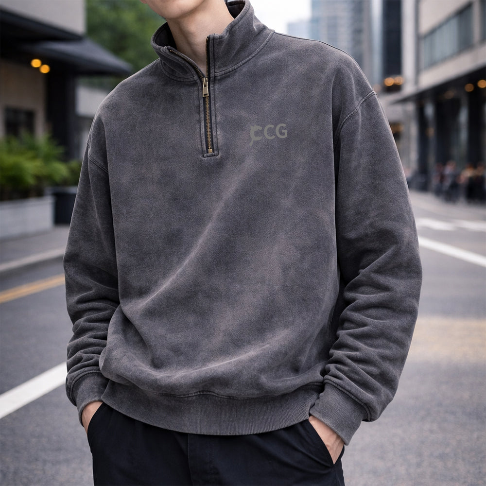 CCG Half Zip Sweatshirt – Vintage Wash