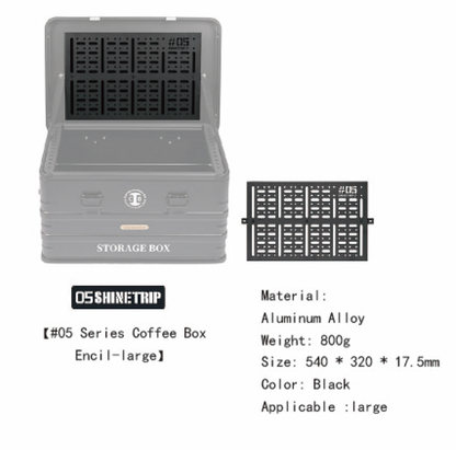 山趣（やましゅみ） SHINETRIP シャイントリップ #05 Series Coffee Box Large Stencil（A487-L00）ラージコーヒーボックスステンシル