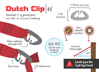 Dutchware Gear（ダッチウェアギア） Sew-on Dutch Clips 縫い付け式ダッチクリップ MUS072
