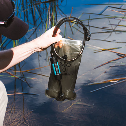 PURIBAG プリバッグ Adventure Bladder 2L 携帯浄水ウォーターブラダー｜0.1ミクロン中空糸膜フィルター搭載