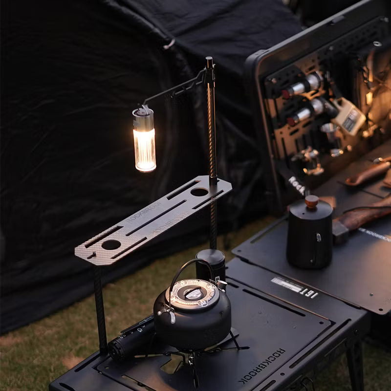 ロックブルック ブラックカーボンファイバーランプホルダー収納ラックセット ランタンスタンド Rockbrook BLACK Carbon Fiber Lamp Holder Storage Rack Set PD0024