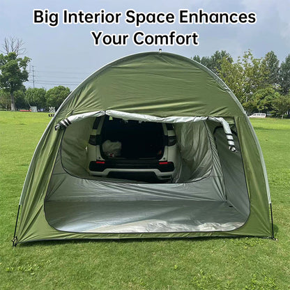 Outdoor Car Trunk Rear Tent with Canopy｜車中泊＆キャンプ用 リアテント 日除け・防水
