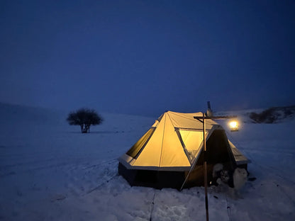 【KingCamp｜キングキャンプ】Khan Villa Tent｜グレー｜8人用 コットン グランピングテント（4シーズン対応）