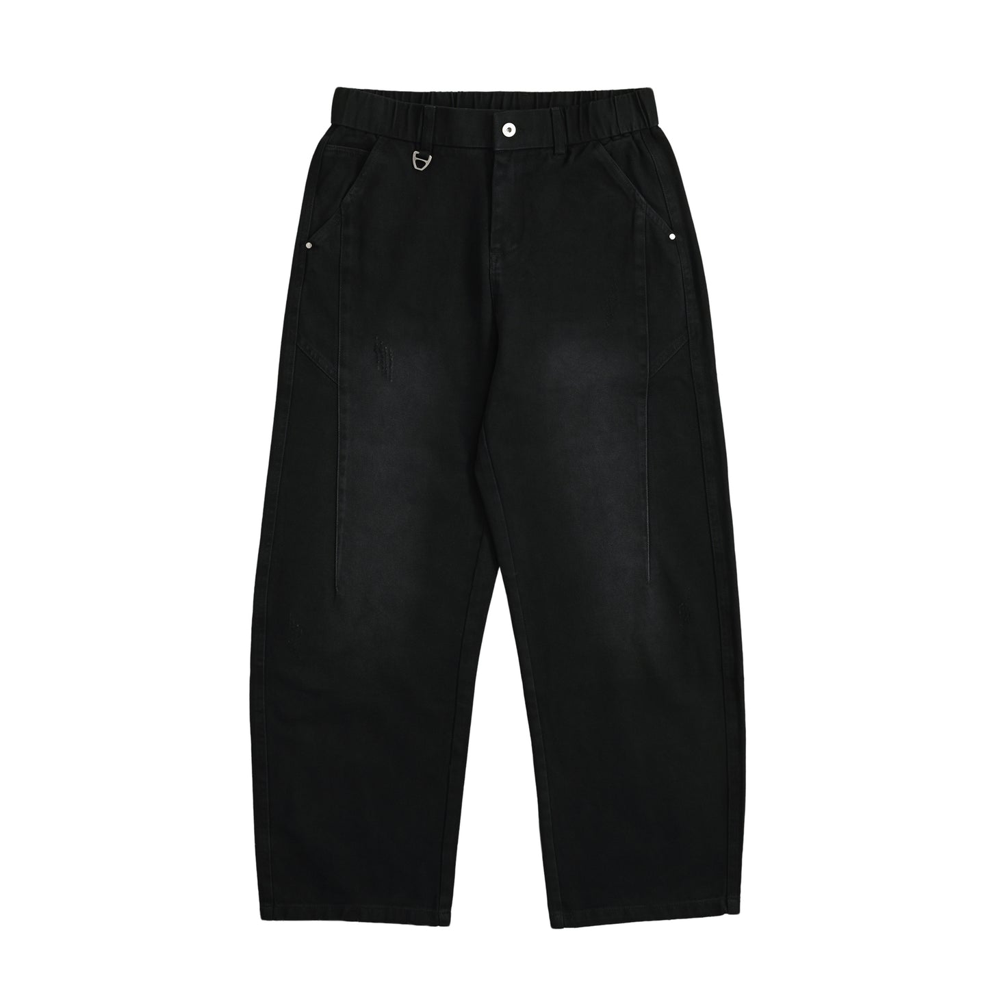 BEYOND RULES BONNOU ウォッシュドワイドデニムパンツ black image