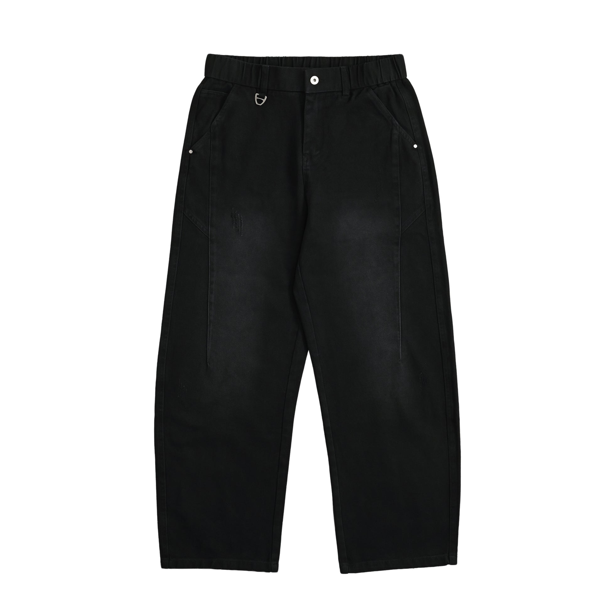 BEYOND RULES BONNOU ウォッシュドワイドデニムパンツ black image