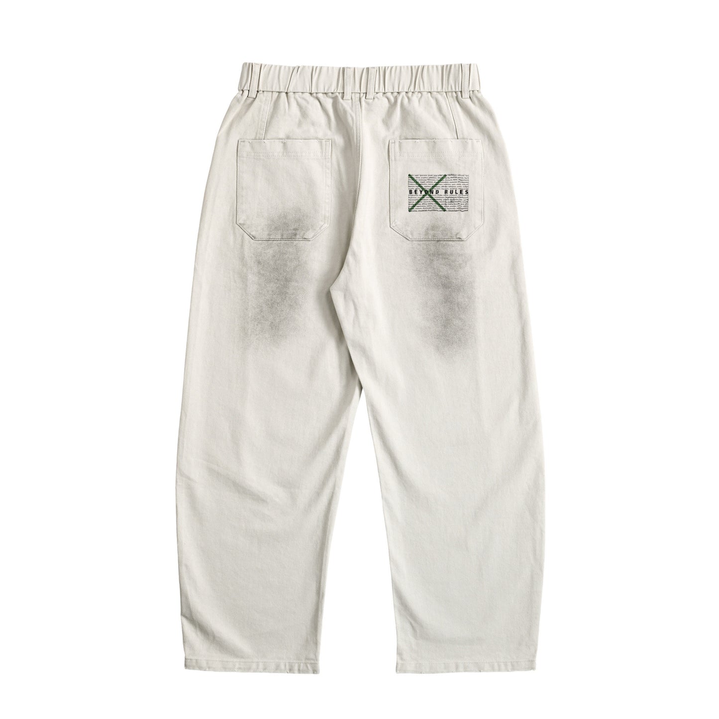 BEYOND RULES BONNOU ウォッシュドワイドデニムパンツ off-white image