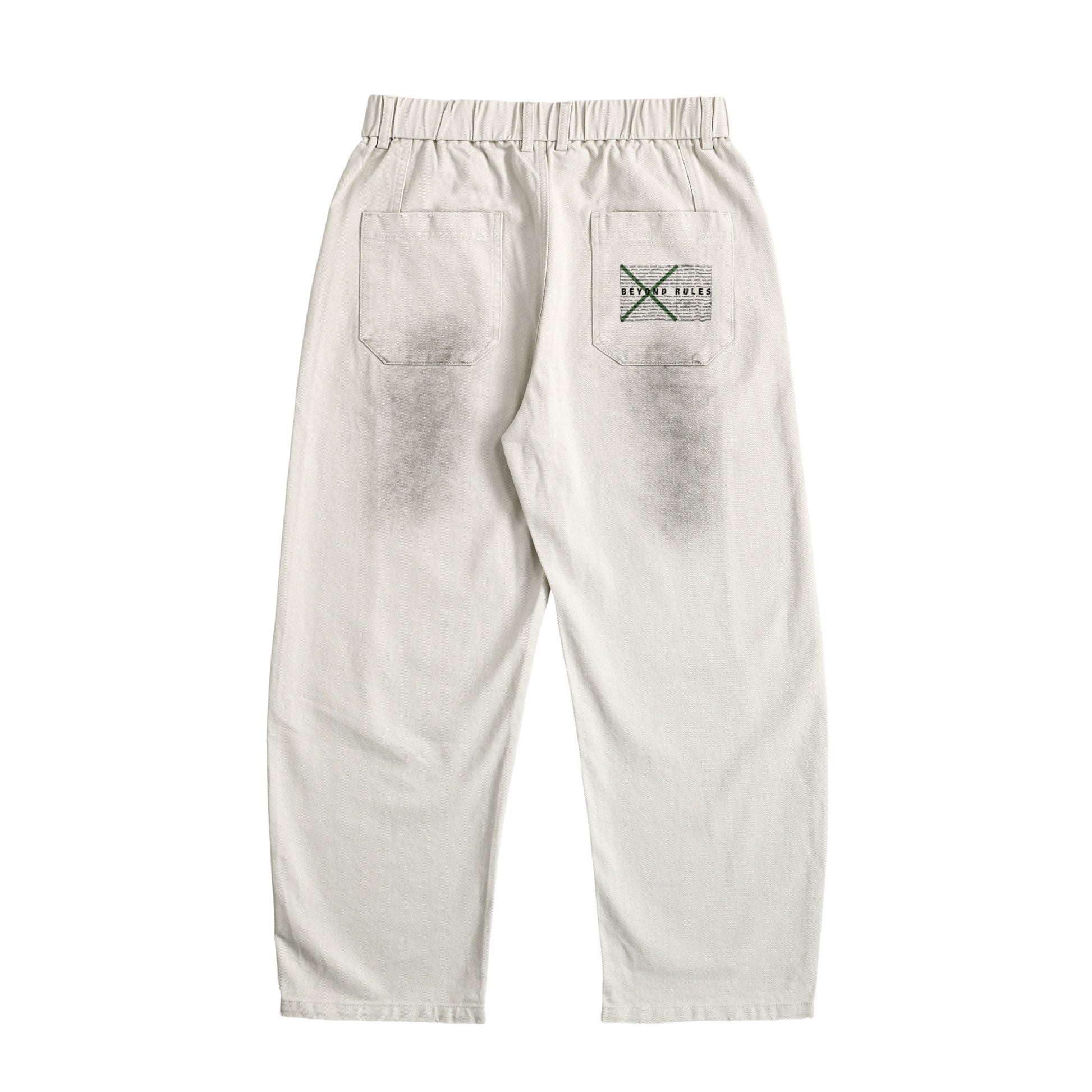 BEYOND RULES BONNOU ウォッシュドワイドデニムパンツ off-white image