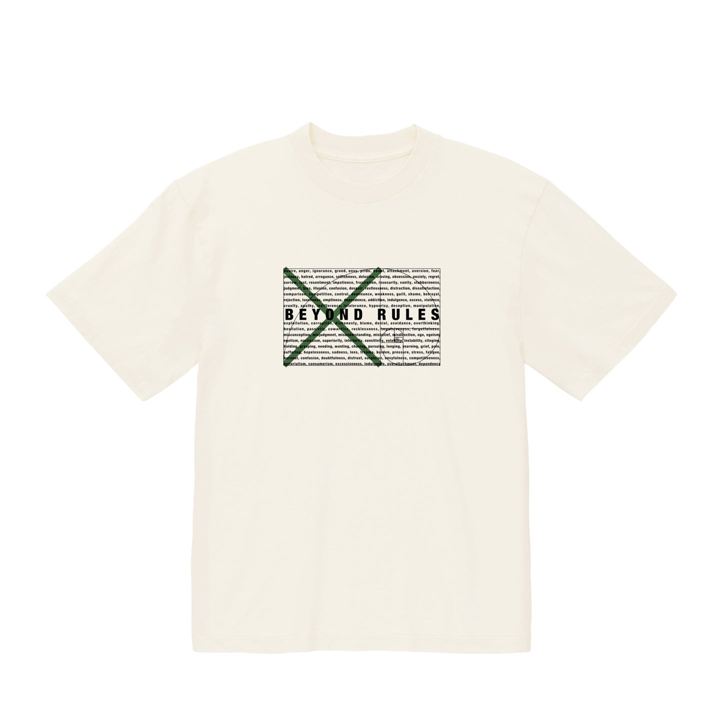 BEYOND RULES BONNOU グラフィックTシャツ ヴィンテージウォッシュ fade-white image