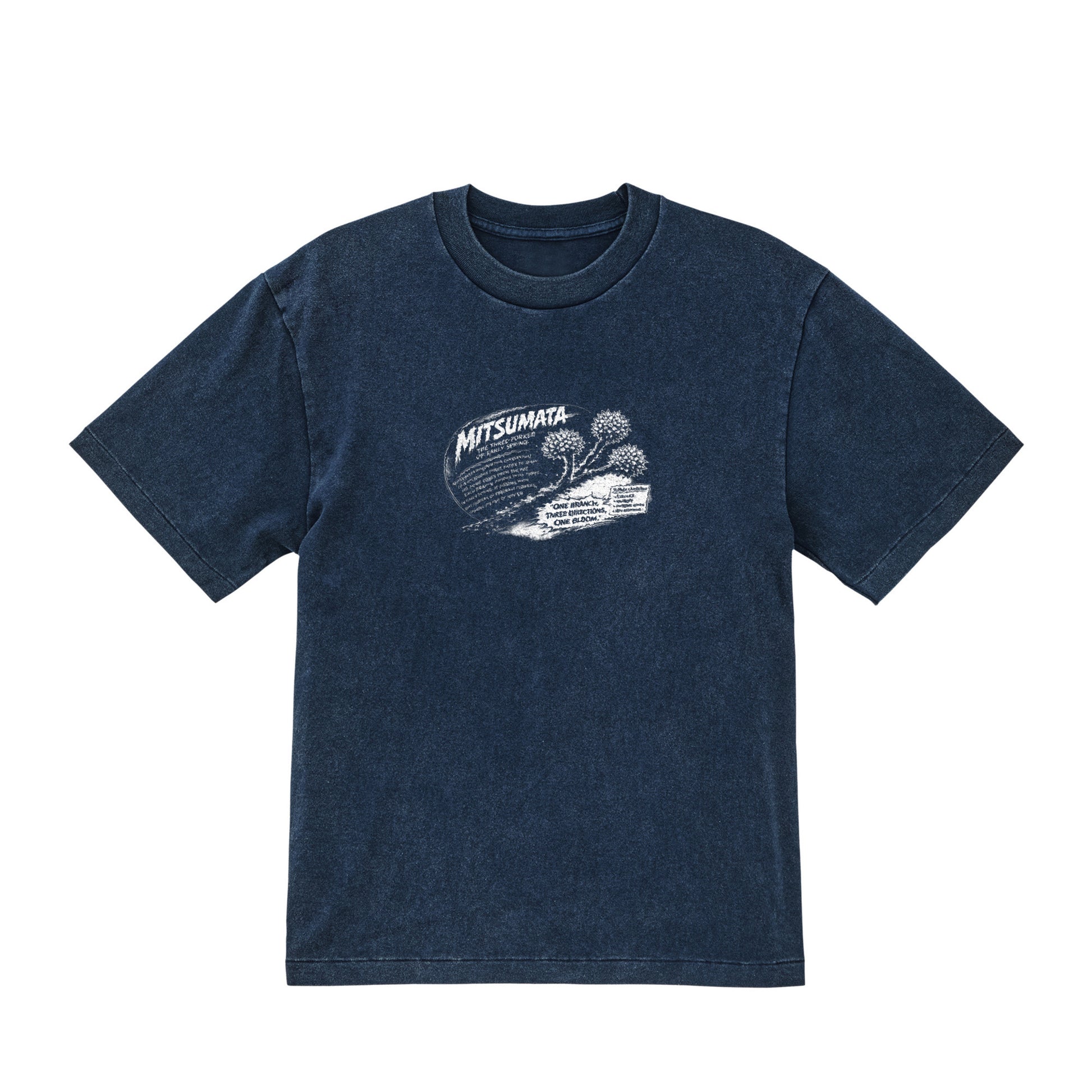ミツマタ ヴィンテージフェード Tシャツ / MITSUMATA Graphic Fade Tee fade-navy image