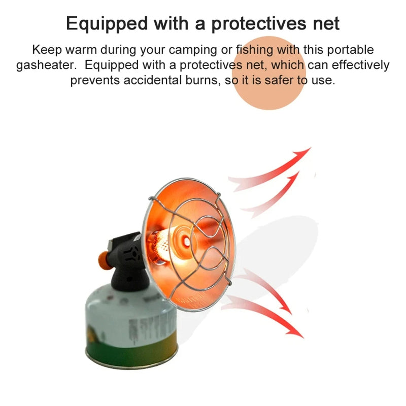 アウトドアキャンプ用ポータブルヒーター｜電子着火式 小型ガスストーブ（収納ケース付き）