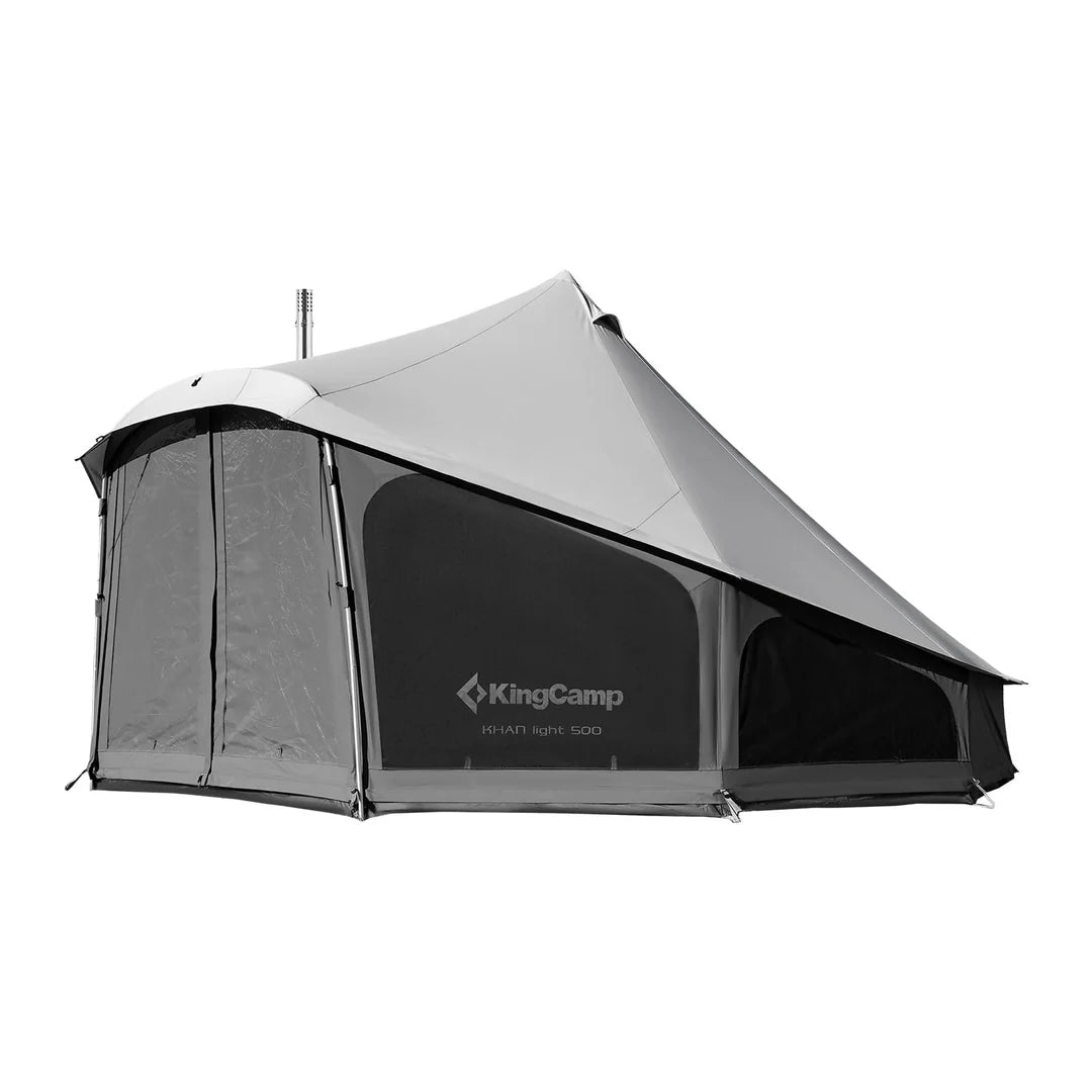 【KingCamp｜キングキャンプ】Khan Light｜400 & 500｜グレー｜T/Cグランピングテント（薪ストーブ対応・2サイズ展開）