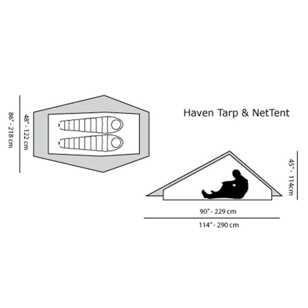 SIX MOON DESIGNS Haven Net Tent Six Moon Designs Haven Net Tent 450g Tarp for 2 people