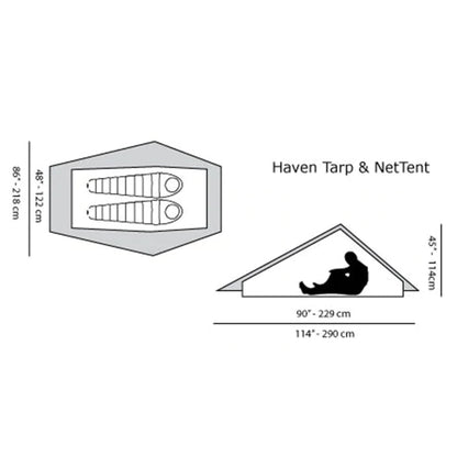 SIX MOON DESIGNS Haven Net Tent Six Moon Designs Haven Net Tent 450g Tarp for 2 people