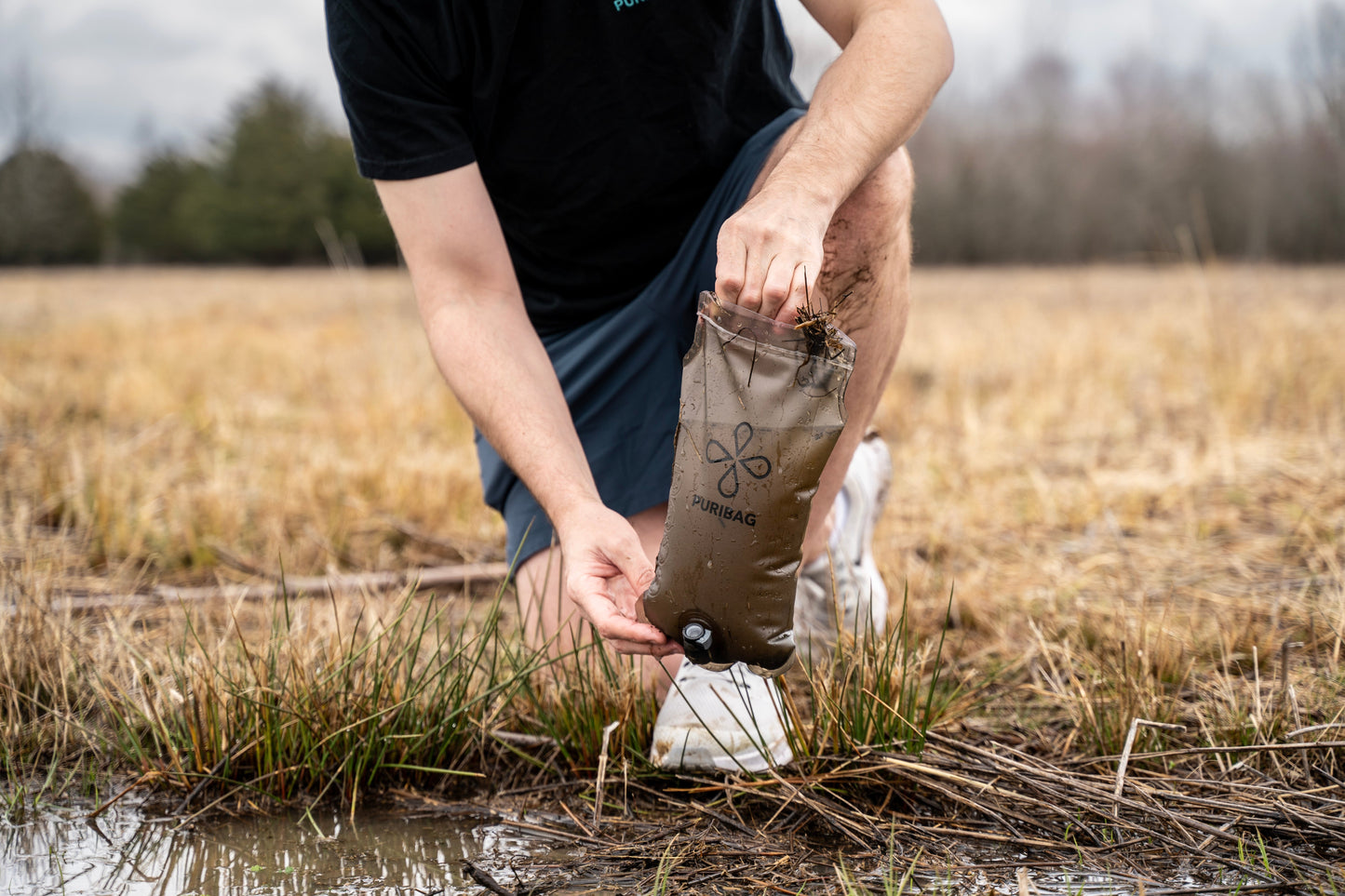PURIBAG プリバッグ Adventure Bladder 2L 携帯浄水ウォーターブラダー｜0.1ミクロン中空糸膜フィルター搭載