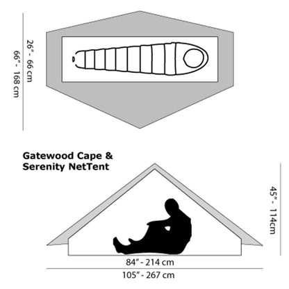 SIX MOON DESIGNS Gatewood Cape Solo 防水布斗篷 300 克，適用於 1 人 Bibby 六月亮設計 Gatewood Cape 2018 防水布/斗篷