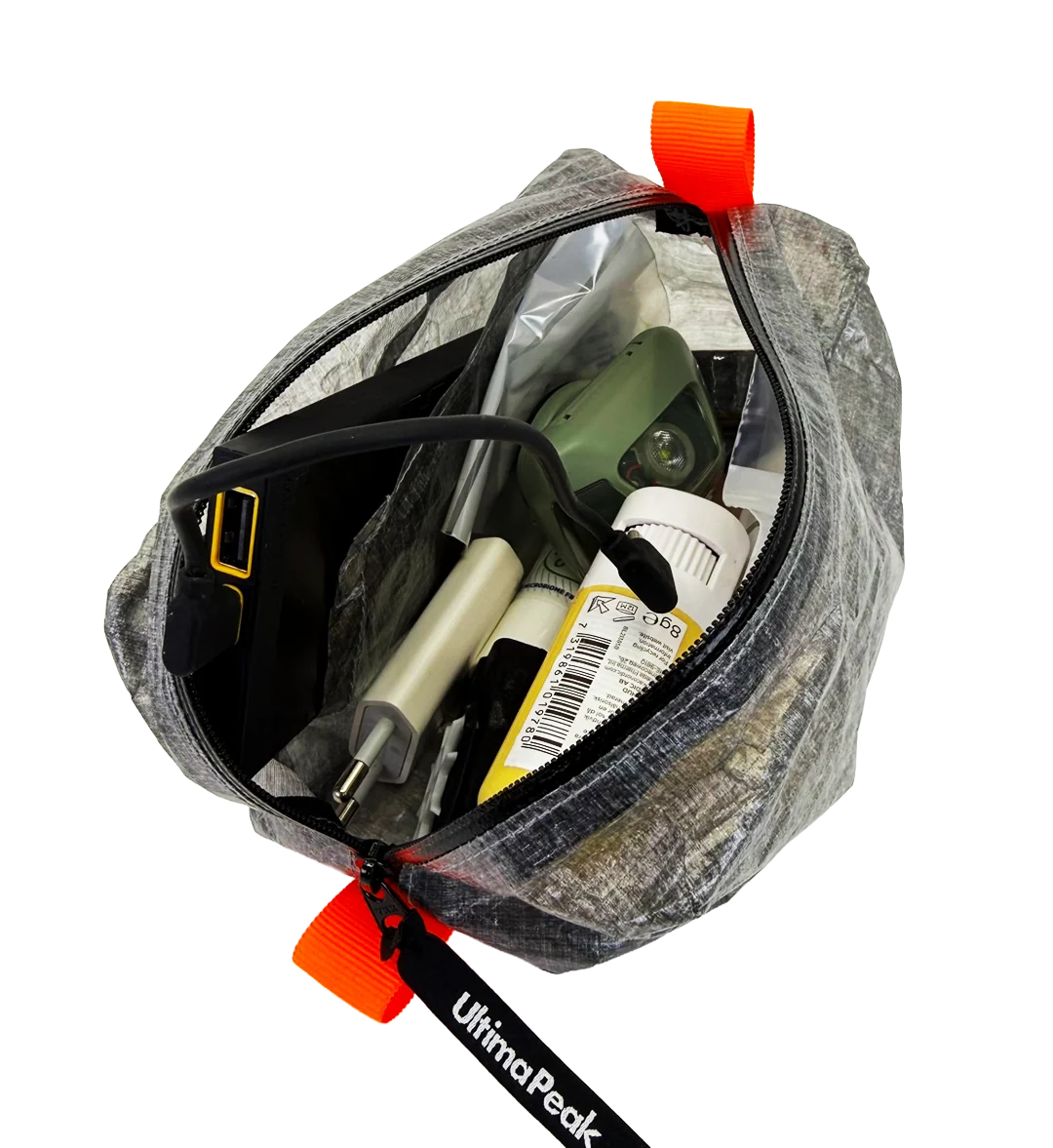 UltimaPeak（ウルティマピーク）AeroStash™（エアロスタッシュ）Dyneema® 超軽量スタッフバッグ 1L パワーバンクポケット付き 13g