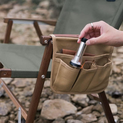 山趣（やましゅみ） SHINETRIP シャイントリップ Kermit Chair Side Pocket Khaki / Black（A400-T00 / A400-H00）サイドポケット