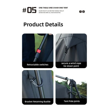 山趣（やましゅみ）／SHINE TRIP Outdoors（シャイン・トリップ アウトドアーズ）#05 オートドームキャノピー｜自動展開式キャノピーシェルター