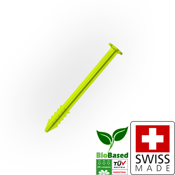 SwissPiranha（スイスピラニア）GreenShark（グリーンシャーク）GSシリーズ 植物由来バイオプラスチック 超軽量テントペグ