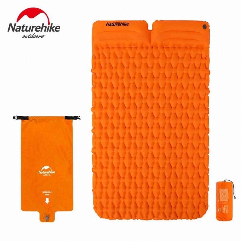 Naturehike インフレータブルエアーマット｜1人用・2人用／枕あり・枕なし・ワイド／Blue・Orange