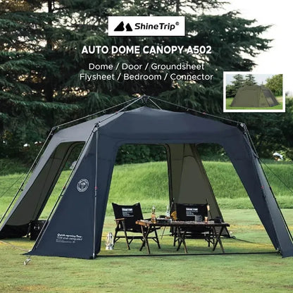 山趣（やましゅみ）／SHINE TRIP Outdoors（シャイン・トリップ アウトドアーズ）#05 オートドームキャノピー｜自動展開式キャノピーシェルター