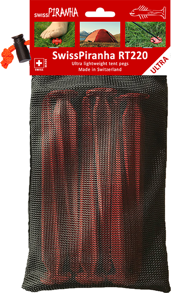 SwissPiranha（スイスピラニア）RedTrout（レッドトラウト）RTシリーズ 超軽量テントペグ