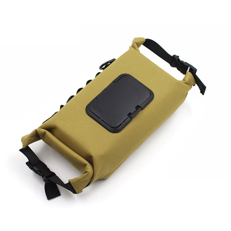 Outdoor Camping Wet Tissue Paper Box｜防水キャンバス製 ティッシュ収納バッグ（ブラック／抹茶カラー／フローラル柄）