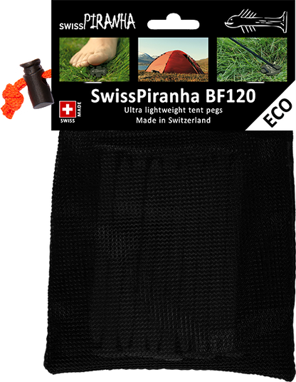 SwissPiranha（スイスピラニア）BlackFisk（ブラックフィスク）BFシリーズ 100%リサイクル素材 超軽量テントペグ