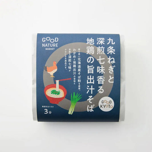 GOOD NATURE MARKET グッドネイチャーマーケット 九条ねぎと深煎七味香る地鶏の旨出汁そば 10個セット 即席そば