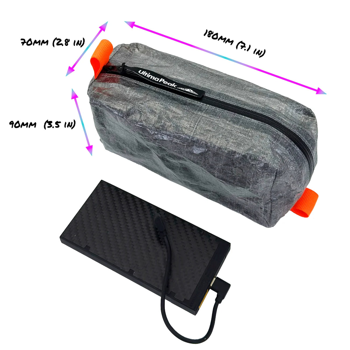 UltimaPeak（ウルティマピーク）AeroStash™（エアロスタッシュ）Dyneema® 超軽量スタッフバッグ 1L パワーバンクポケット付き 13g